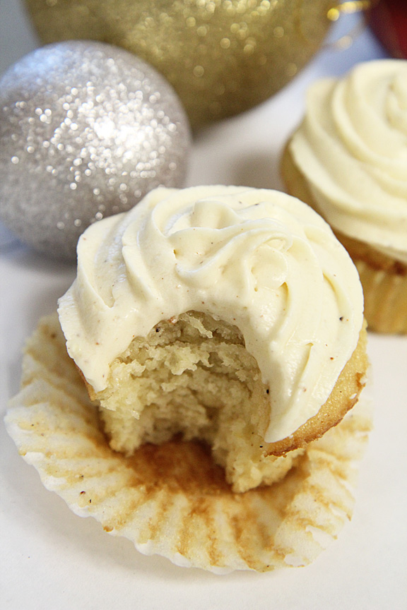 Eggnog Cupcakes with Eggnog Buttercream - Say it with Sprinkles: A ...